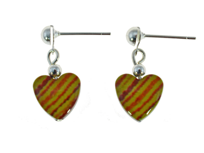 Iron Ore Earrings Heart