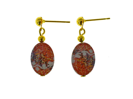 Iron Ore Earrings Oval