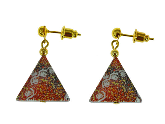 Iron Ore Earrings Triangle