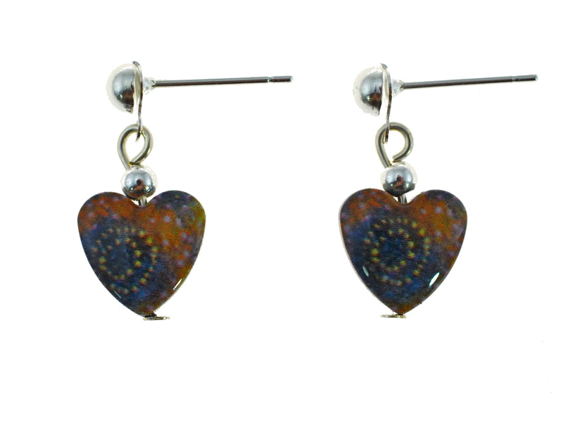 Iron Ore Earrings Heart