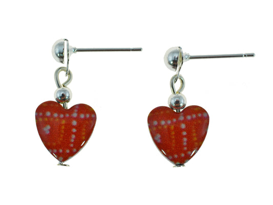 Iron Ore Earrings Heart