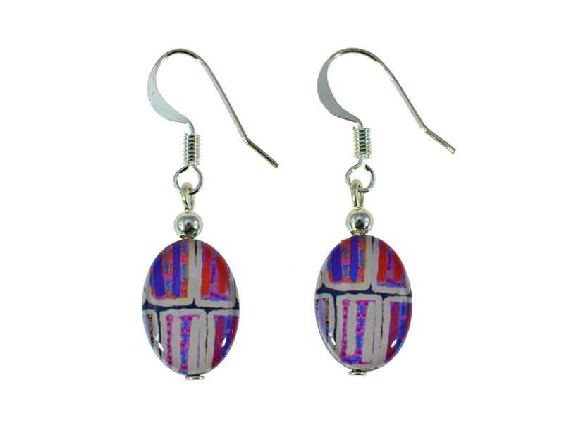 Iron Ore Earrings Oval