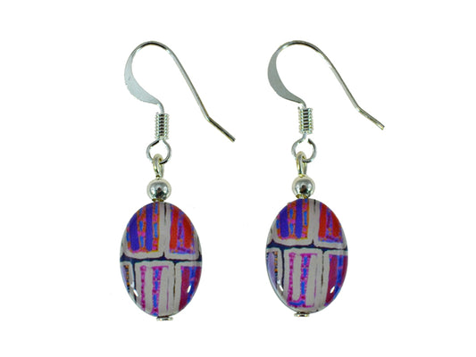Iron Ore Earrings Oval