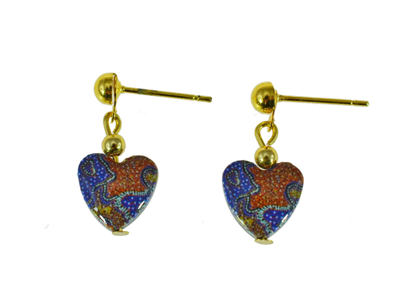 Iron Ore Earrings Heart