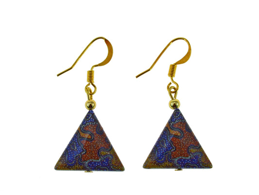 Iron Ore Earrings Triangle
