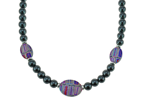 Iron ore hot sale hematite necklace