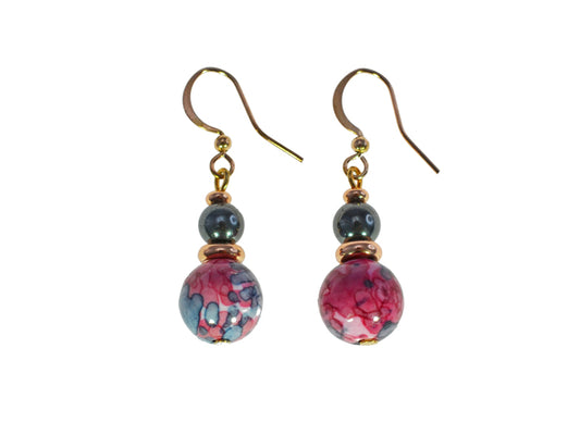Iron Ore Earring Plum