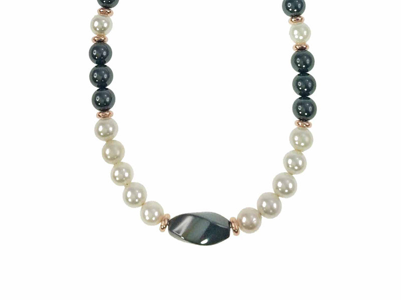 Iron Ore Necklace Fancy White