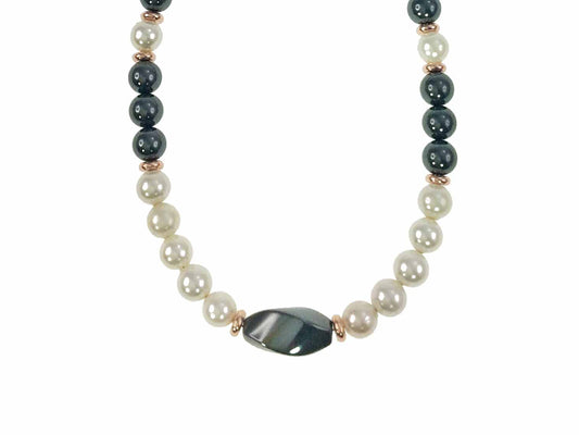 Iron Ore Necklace Fancy White