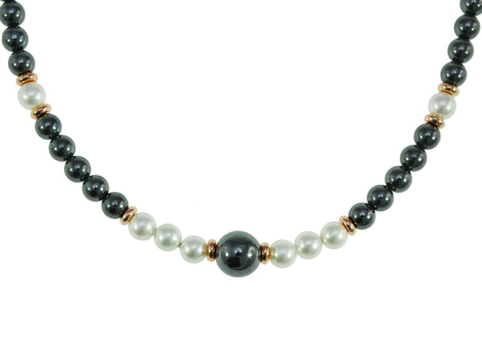Iron Ore Pearl Necklace