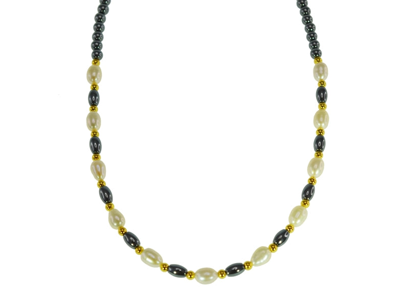 Iron Ore Freshwater Pearl Necklace 45cm