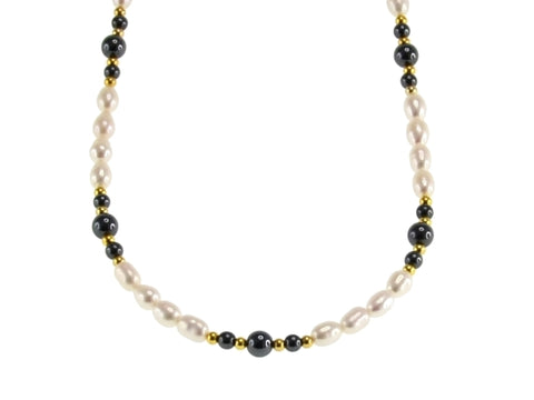 Iron Ore Freshwater Pearl Necklace 45cm