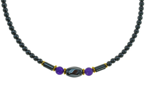 Iron Ore Amethyst Necklace