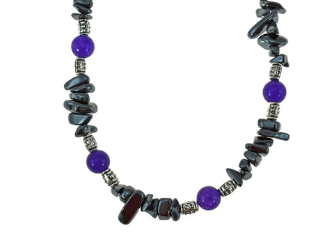 Iron Ore Amethyst Chip Necklace