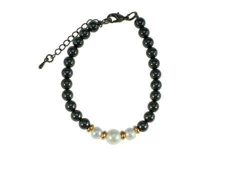Iron Ore with Pearl Bracelet