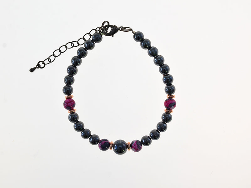 IRON ORE BRACELET PLUM