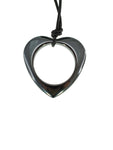 Iron Ore Heart On Leather Cord