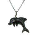 Iron Ore Dolphin on Silver Chain