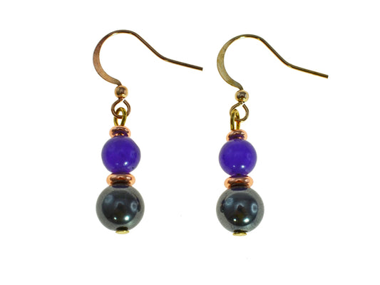 Magnetic Iron Ore Earring Amethyst