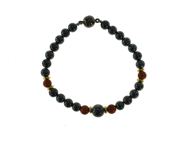 Magnetic Iron Ore Bracelet Gold Sandstone