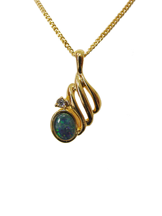 Opal Triplet Pendant Boxed